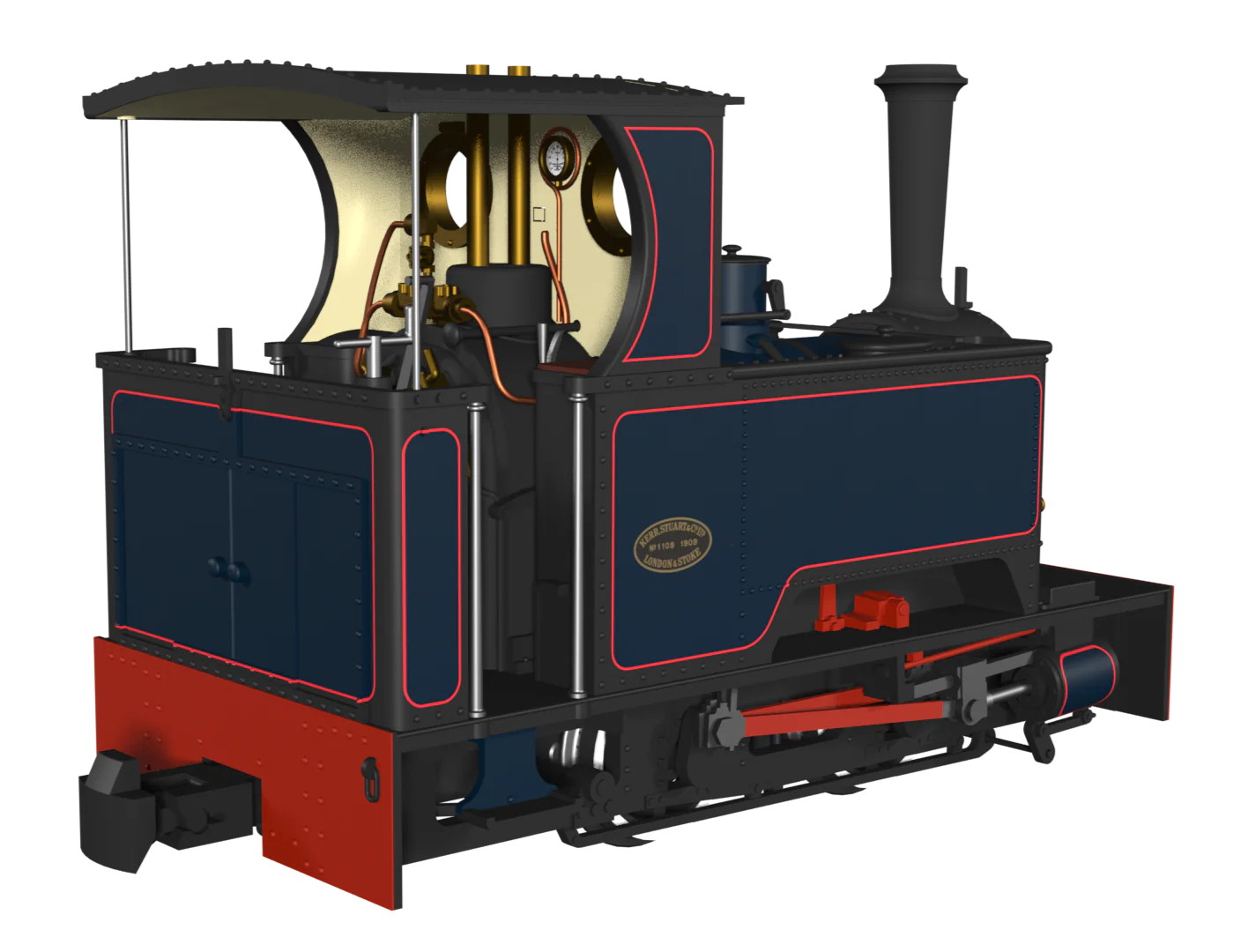 Sirdar Class 0-4-0 Kerr, Stuart & Co. Short-Tank 'What If' - Lined Dark Blue Steam Locomotive - Image 2