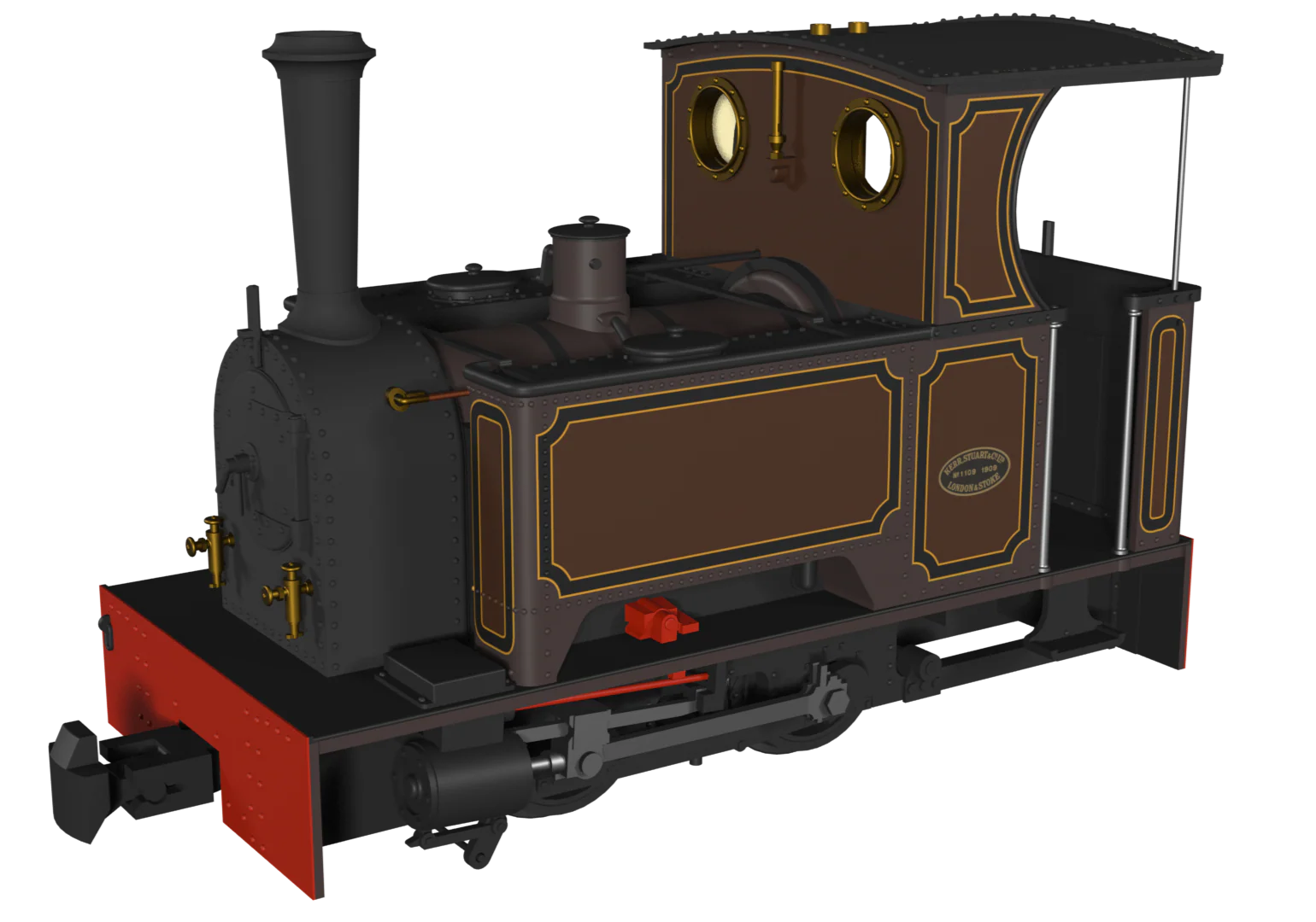 Sirdar Class 0-4-0 Kerr, Stuart & Co. Short-Tank 'What If' - Lined Umber Steam Locomotive