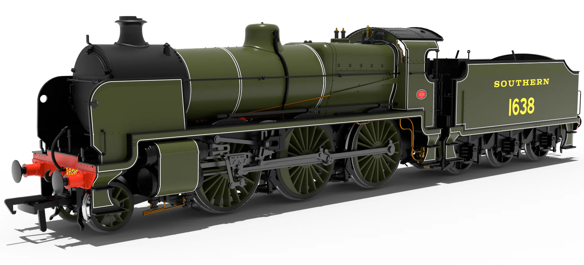 SR U Class 2-6-0 No.1638 - SR Lined Olive Steam Locomotive - DCC Sound