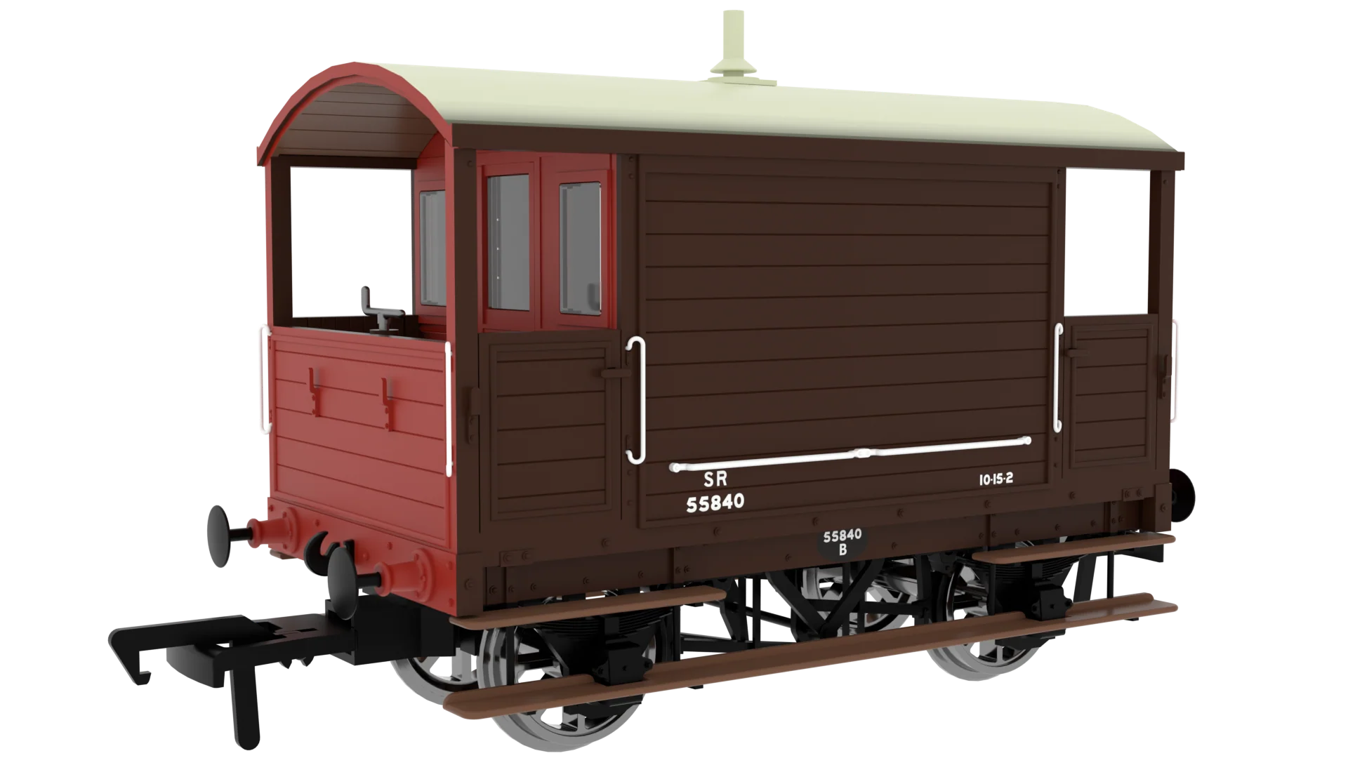 LBSC 4 Wheel Brake Van - SR (Post-36) No.55840