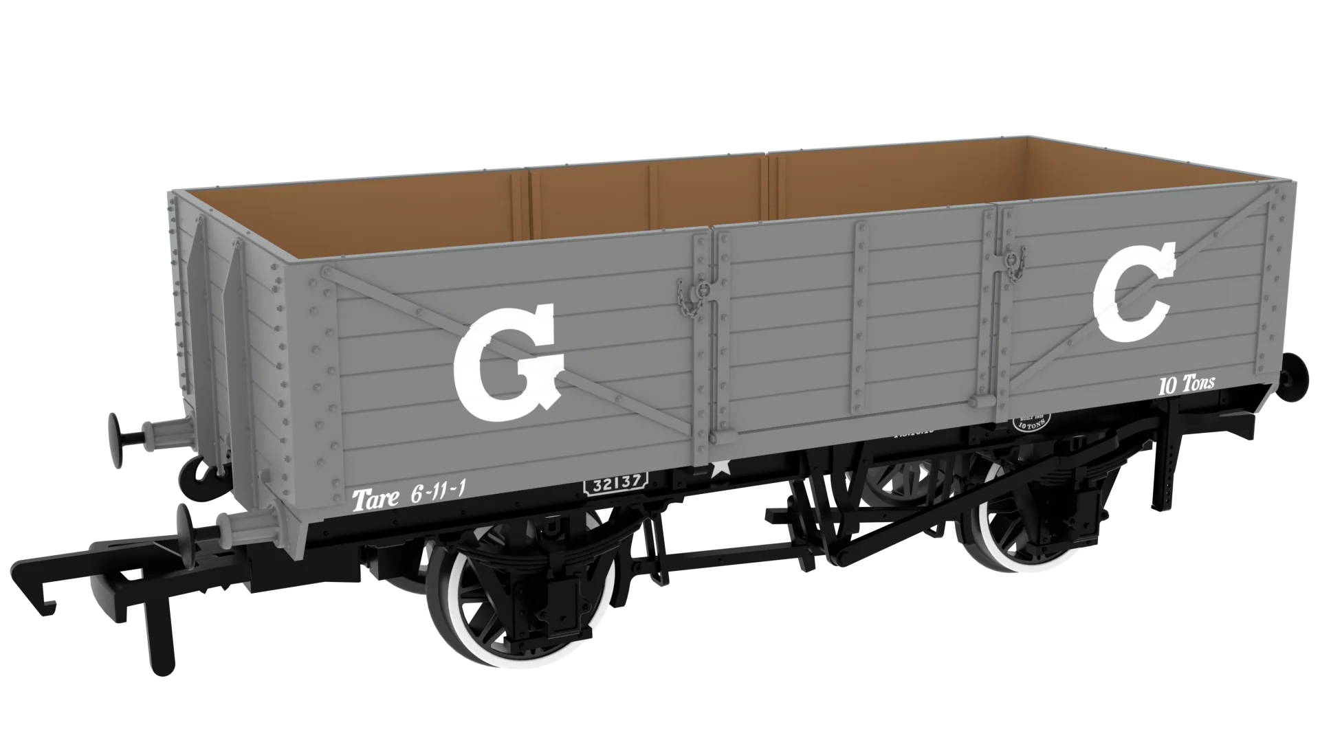 GCR Dia. 9A/9B 6-Plank - No. 32137 GCR Grey
