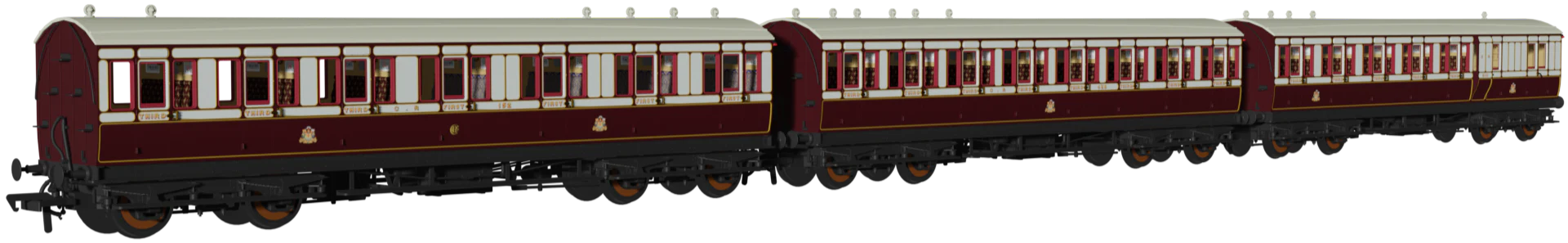 978107 āEvolutionā 48ā Caledonian Railway Purple Madder and White No.610, 438 & 152 Triple Pack