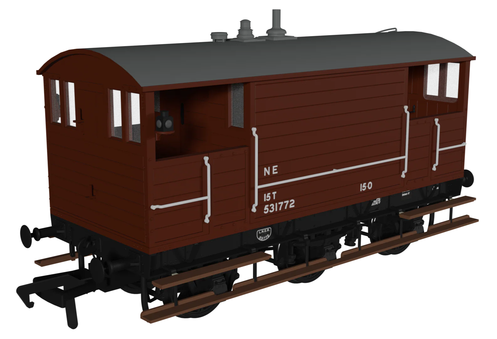 975008 GCR 15T 6w Brake - LNER Bauxite post-1936 No.531772