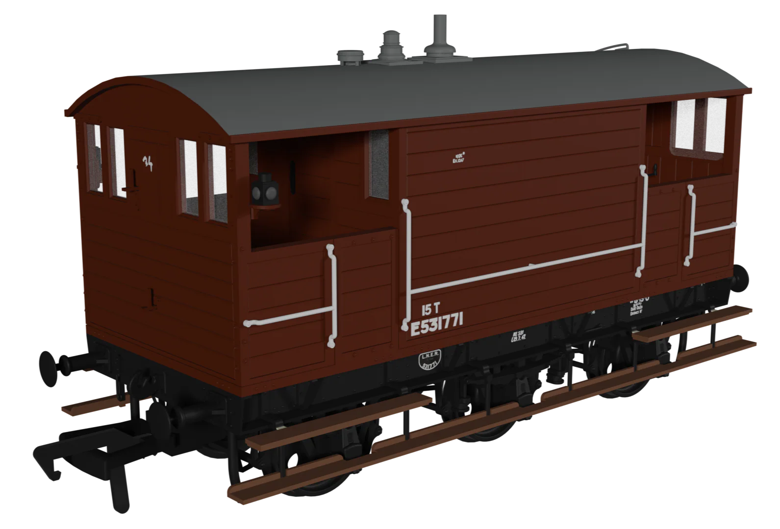 975011 GCR 15T 6w Brake - BR (LNER) Freight Oxide No.E531771