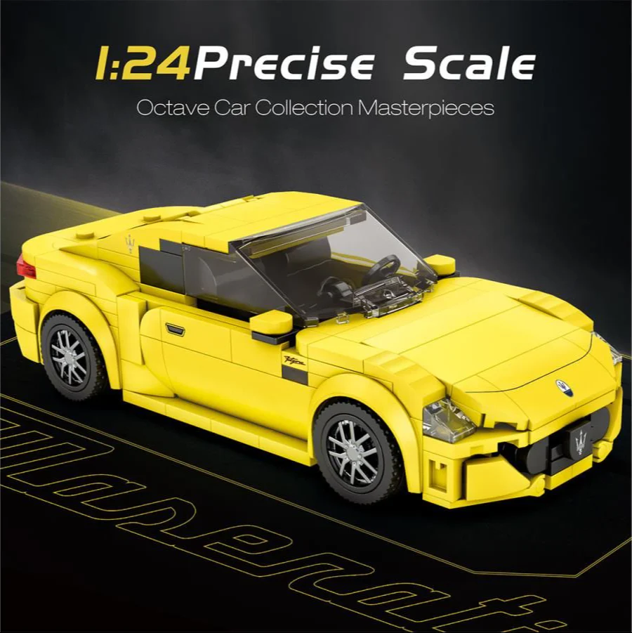 Maserati Yellow Sports Car 384pc Construction Set - Image 5