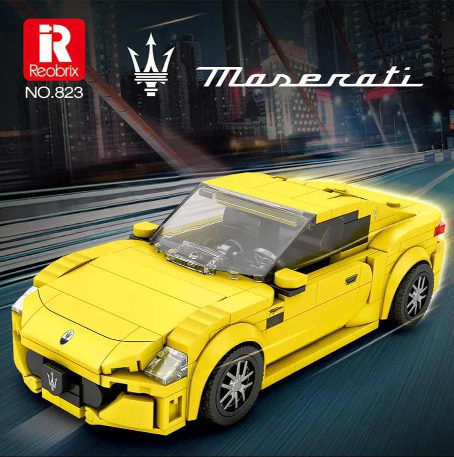 Maserati Yellow Sports Car 384pc Construction Set - Image 7