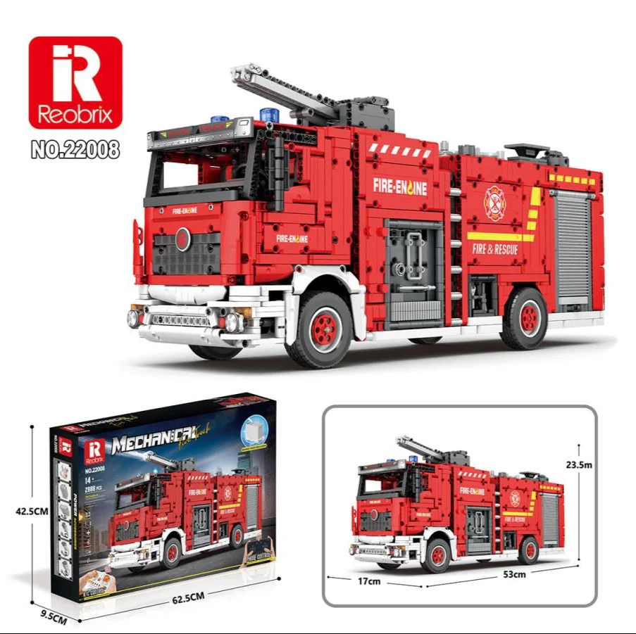 RC Fire Truck 2888pc Construction Set - Image 6