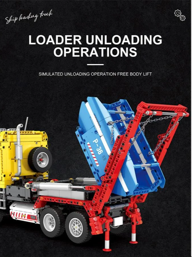 RC Dumpster Container Truck 1918pc Construction Set - Image 3