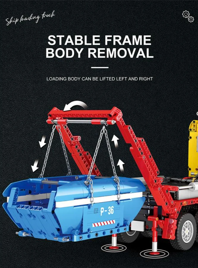 RC Dumpster Container Truck 1918pc Construction Set - Image 4