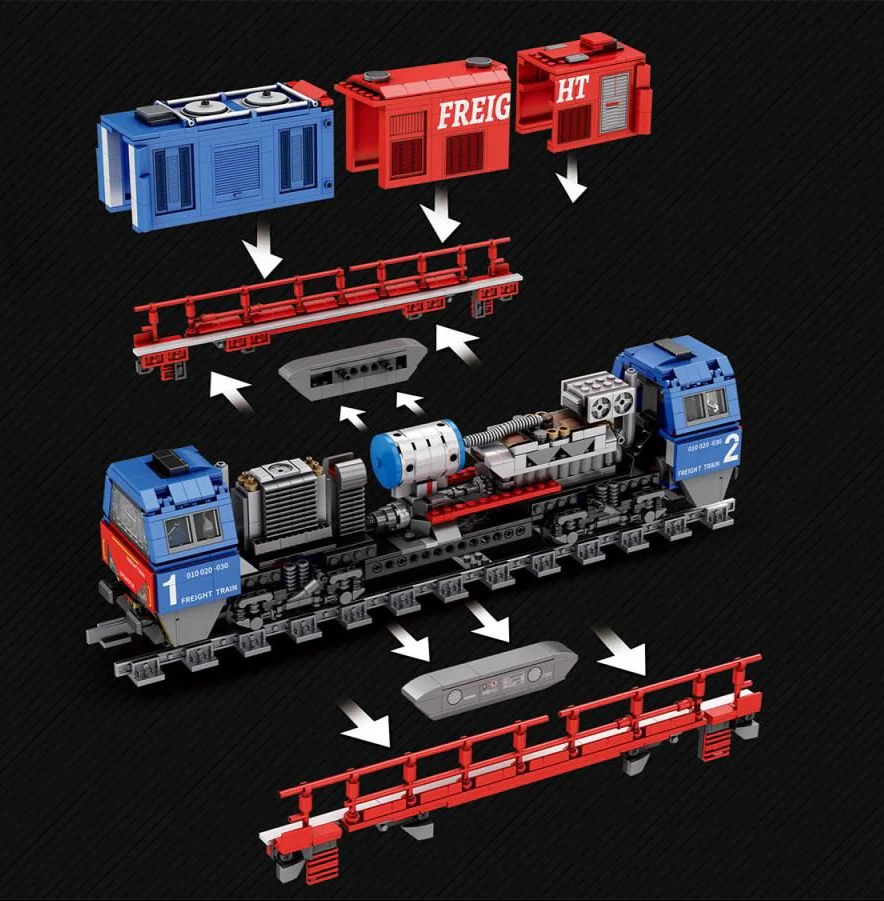 European Diesel Locomotive 1980pc Construction Set - Image 4