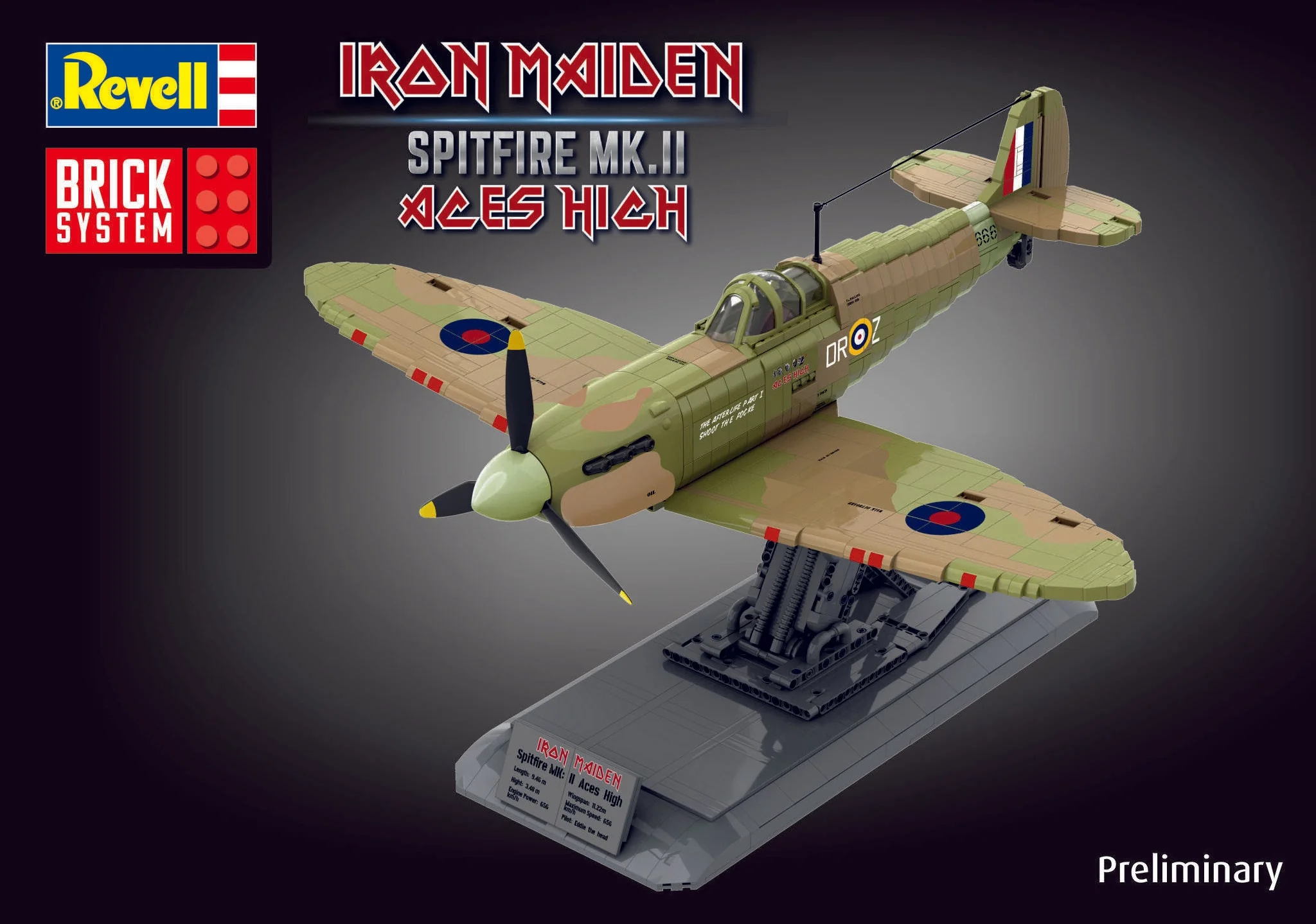 Iron Maiden Spitfire Aces High Brick System Model Kit