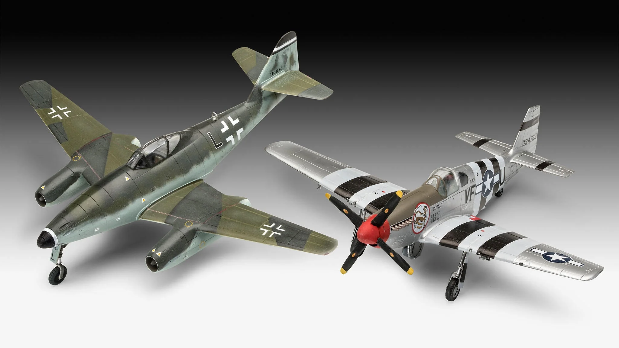 Combat Set Messerschmitt Me262 & P-51B Mustang Model Kit - Image 2