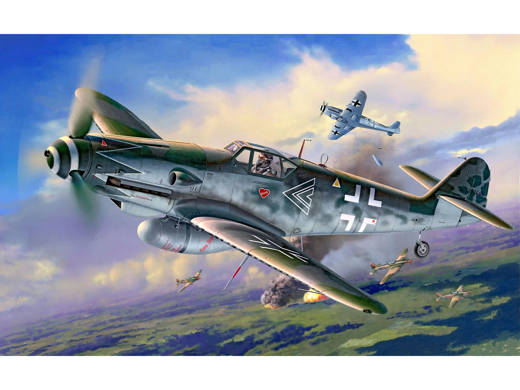Messerschmitt Bf109G-10 Erla Model Kit - Image 9