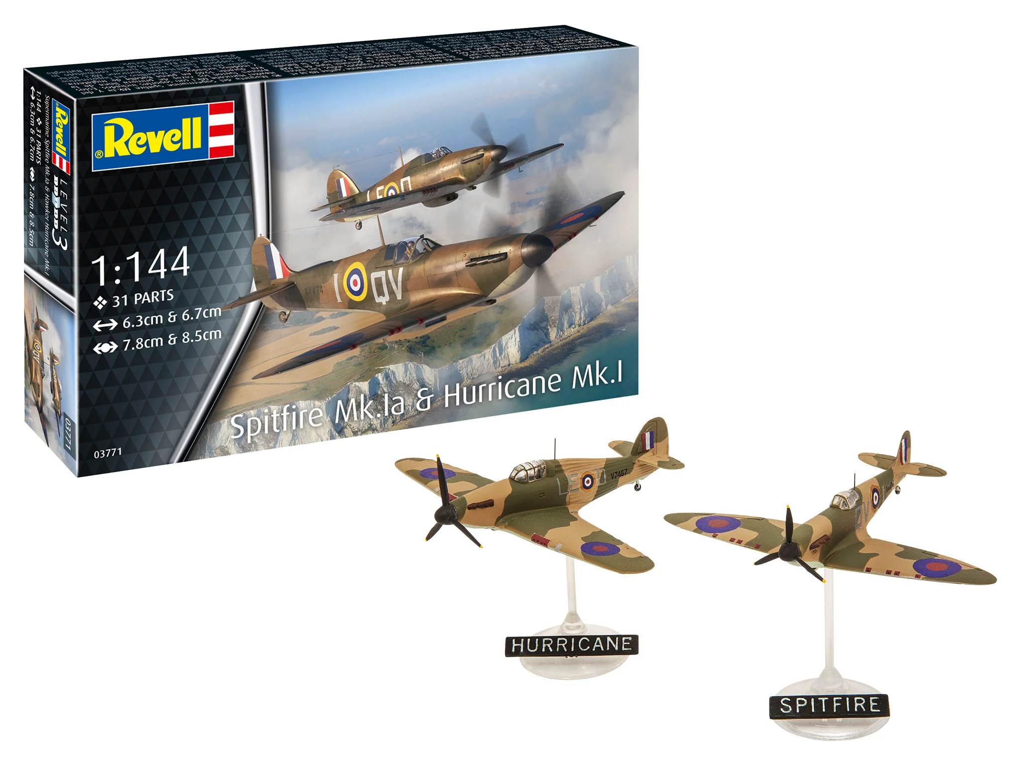 03771 Supermarine Spitfire Mk.Ia & Hawker Hurricane Mk.I Model Kit
