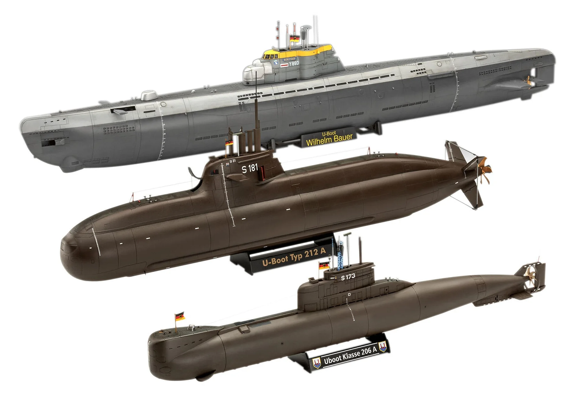 70 years of the German Armed Forces: Wilhelm Bauer, Type 206A, Class2 Model Kit - Image 2