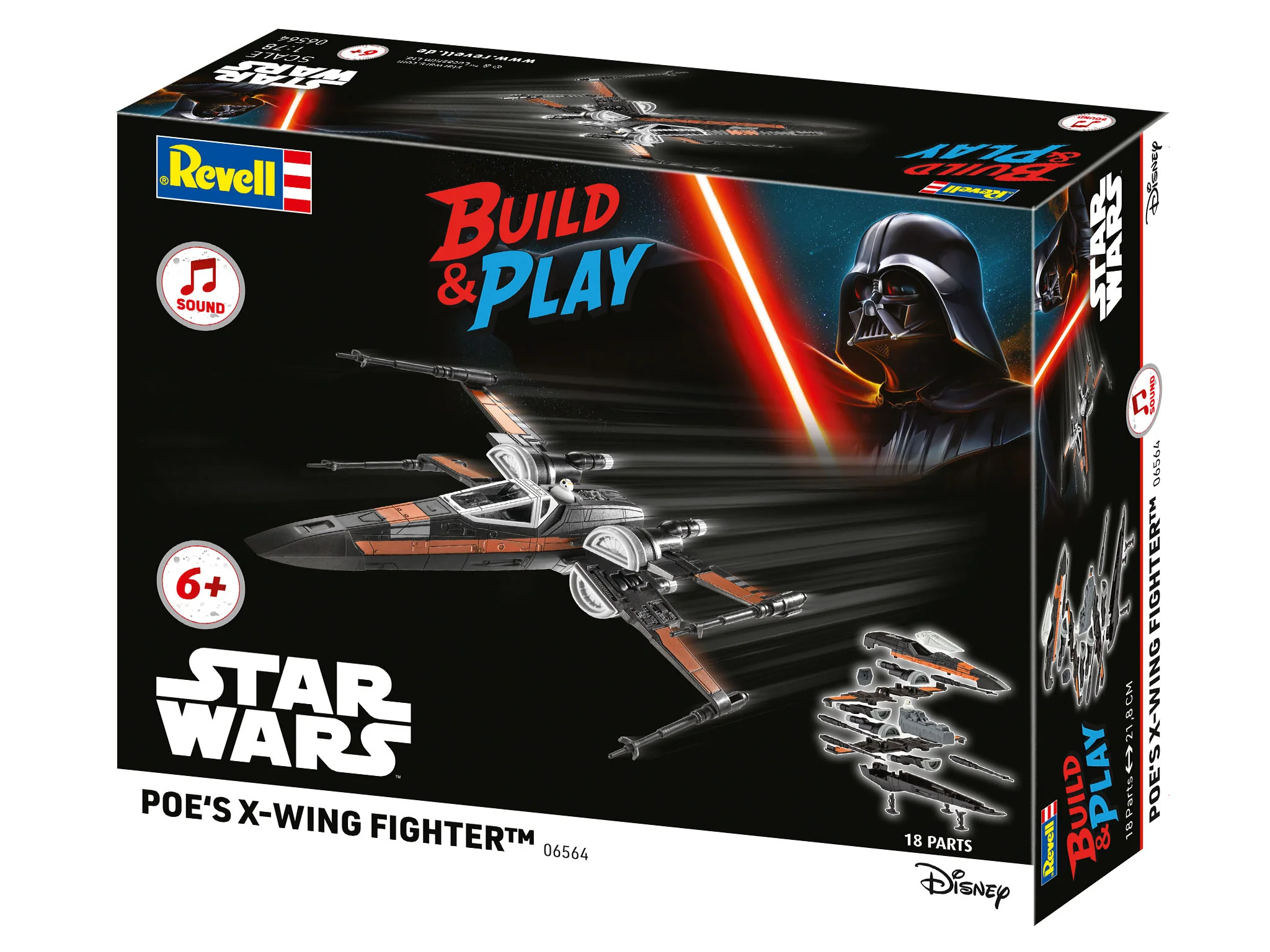 06564 Star Wars Poe's X-Wing Fighter (w-Sound): Build - Play Model Kit - Image 11