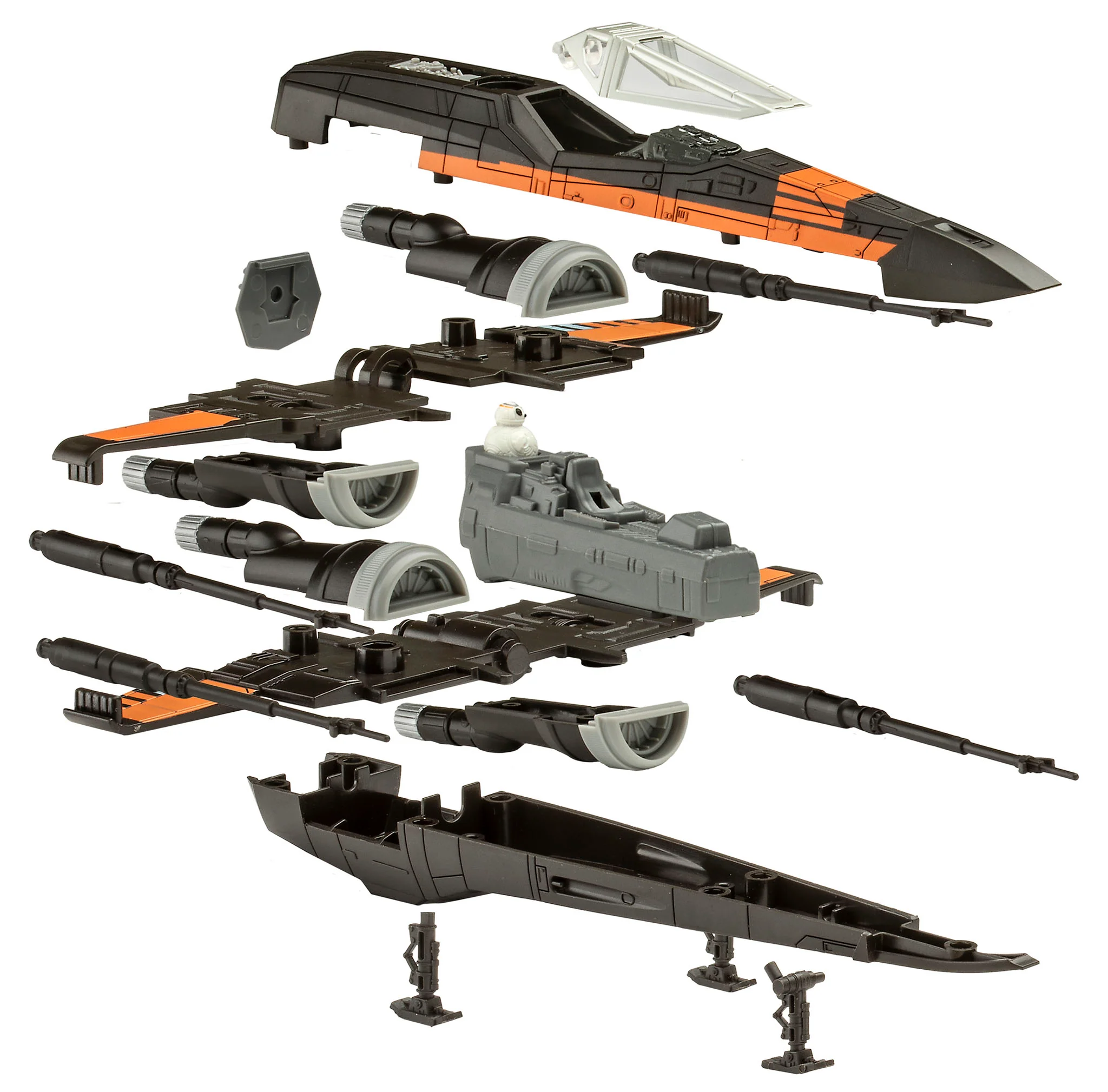 06564 Star Wars Poe's X-Wing Fighter (w-Sound): Build - Play Model Kit - Image 8
