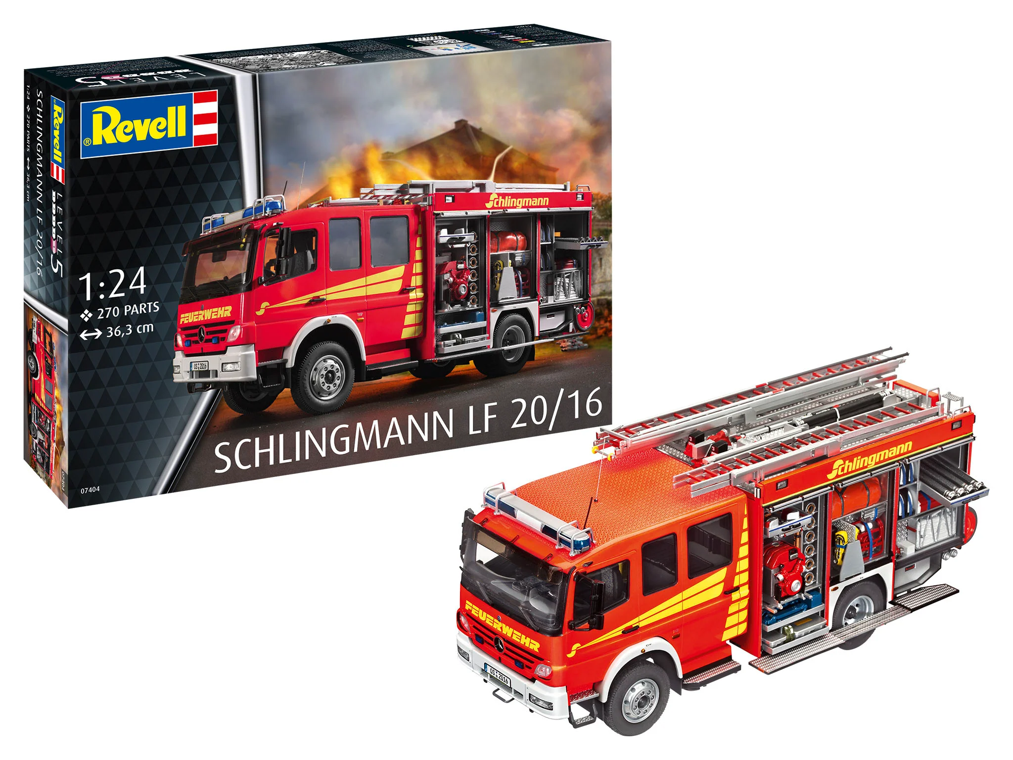 07404 Schlingmann LF 20/16 Fire Engine Model Kit - Image 2