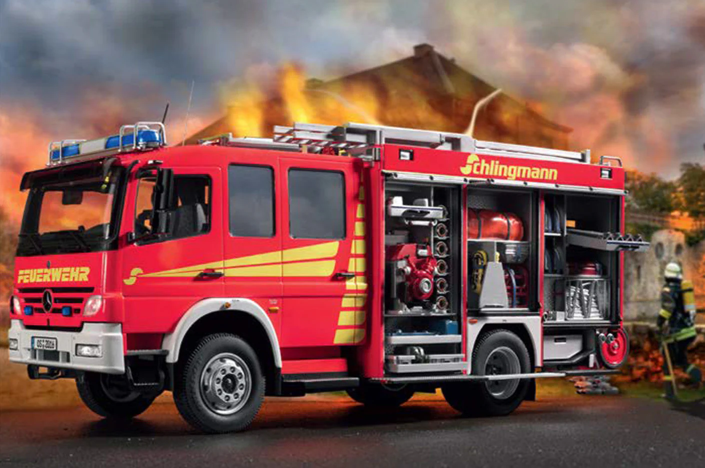 07404 Schlingmann LF 20/16 Fire Engine Model Kit - Image 9