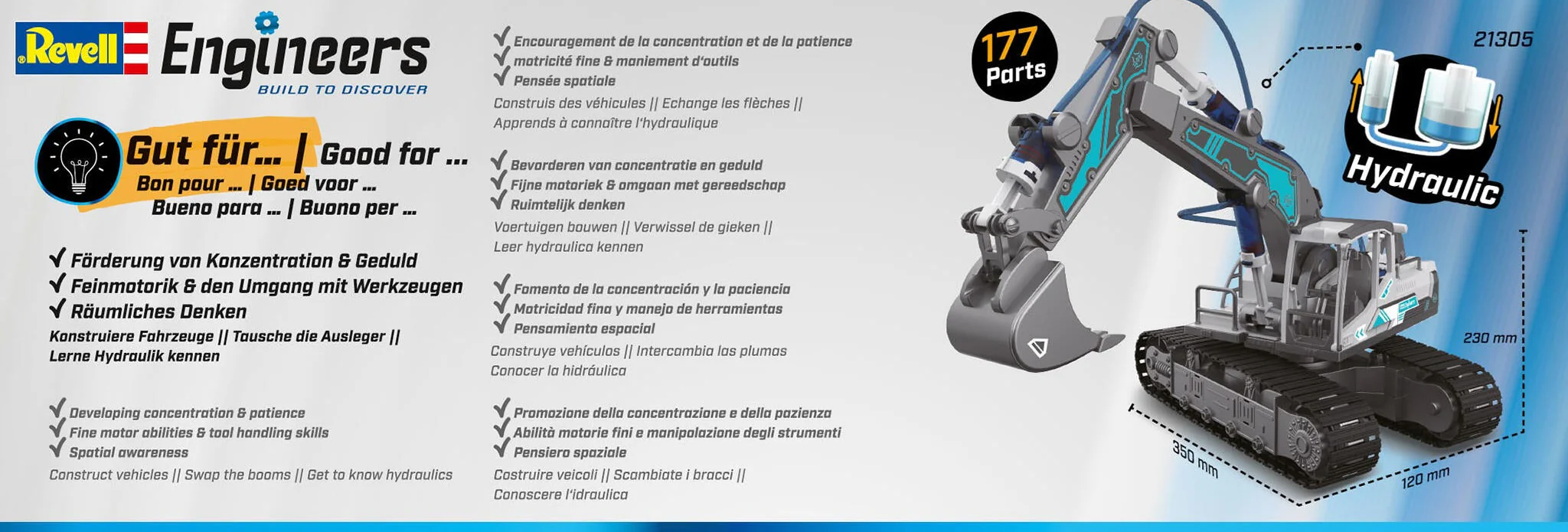 Hydraulic Excavator 3in1 Revell Engineers Kit - Image 5