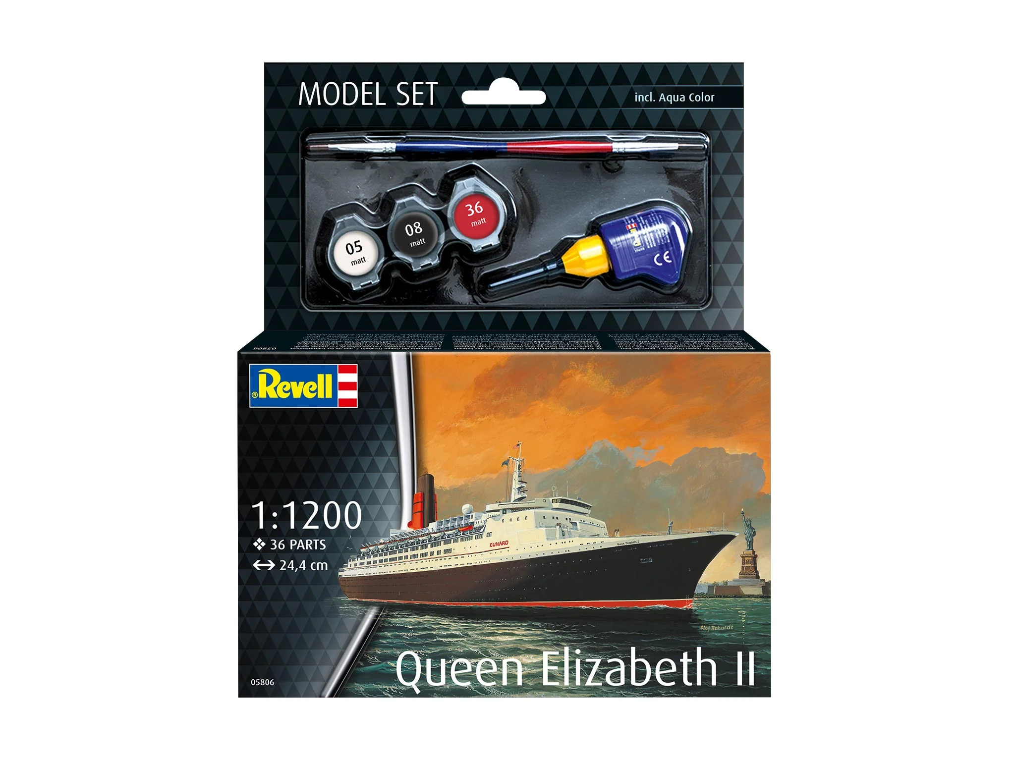 65806 Model Set Queen Elizabeth 2 Model Kit - Image 7
