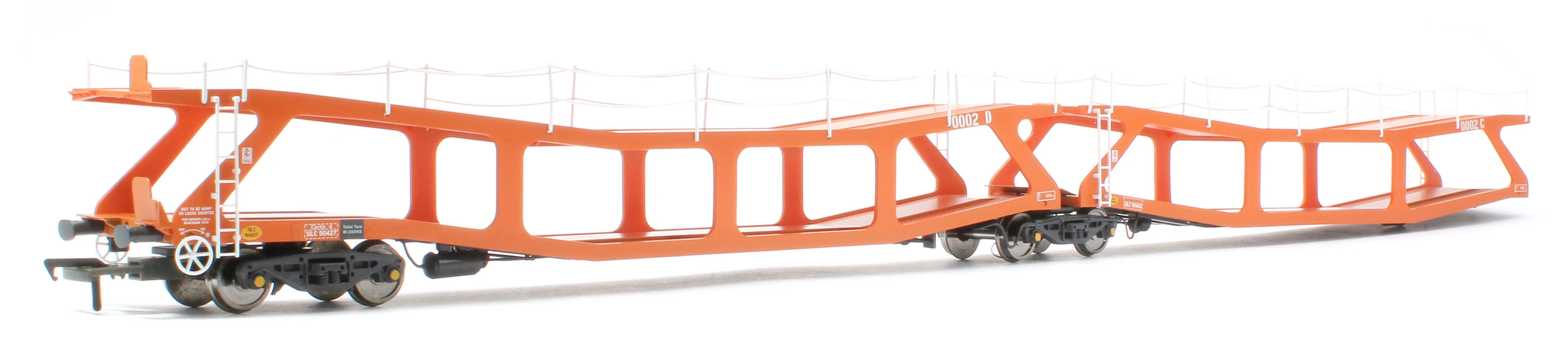 RT-OO-CAR4-403A Quad set Cartic-4 car carrier - Silcock and Collings orange (set A) - Image 5