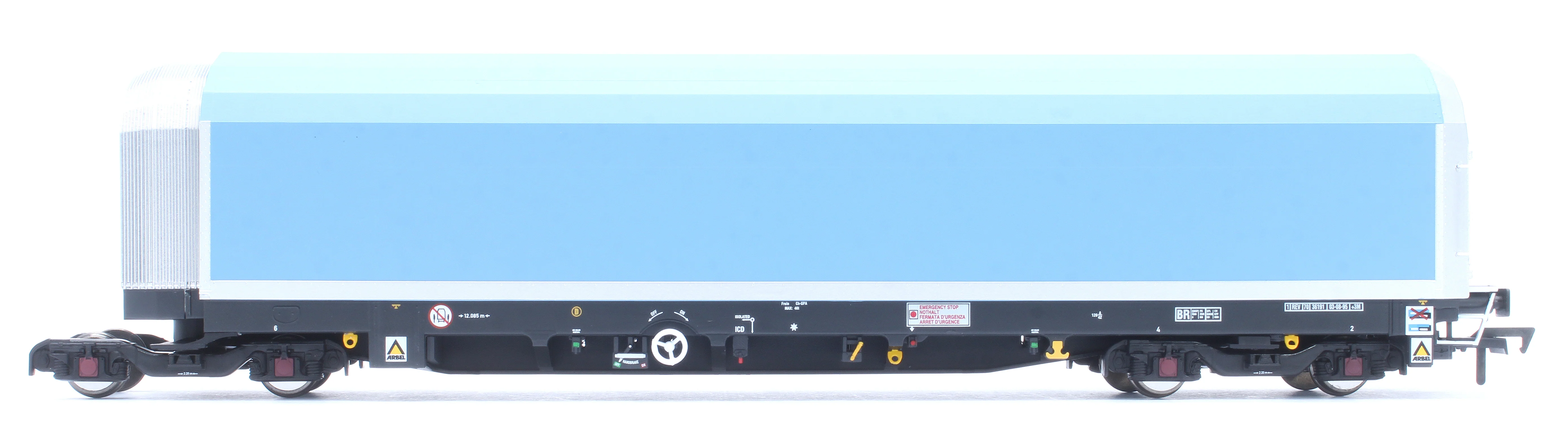 RT-OO-WIA-402B OO/4mm 5-car Arbel WIA car carrier plain blue. Wagon 85 70 4971 044-8 - Image 3