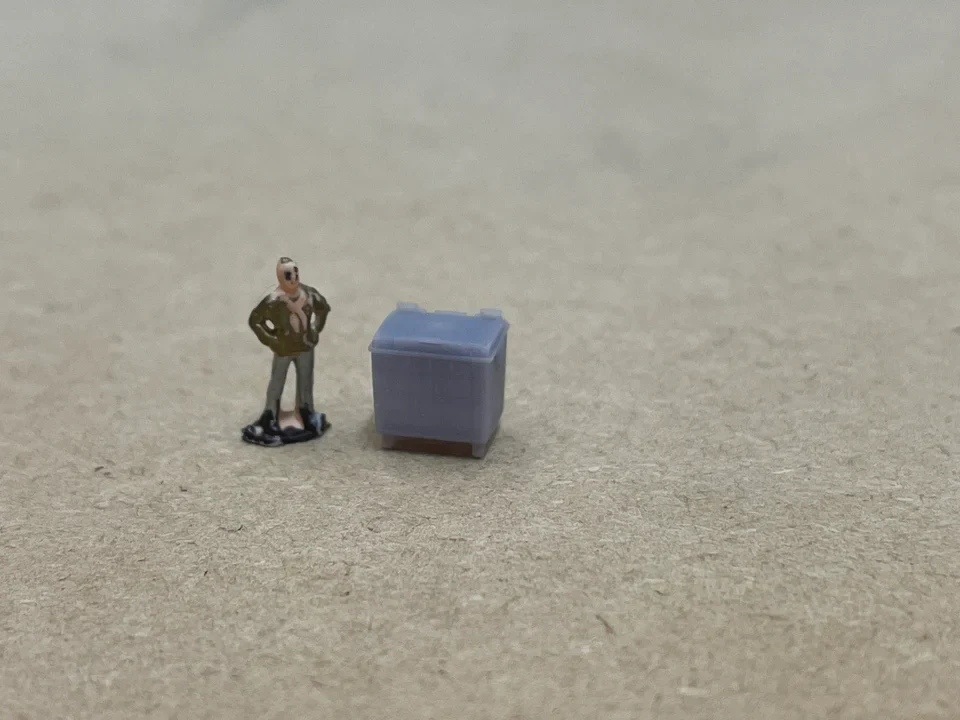 N Gauge Large Bins (Pack of 6) - Unpainted Model Kit - Image 2