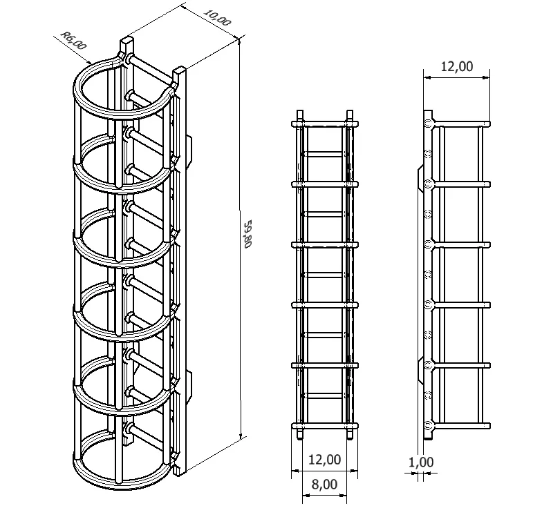 OO Gauge Industrial Ladders (Pack of 3) - Unpainted - Image 3