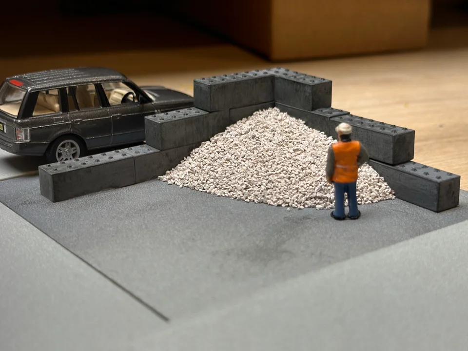 OO Gauge Concrete Blocks (Pack of 6) - Unpainted - Image 2