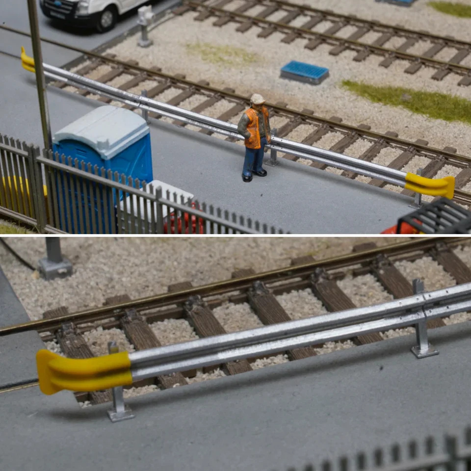 OO Gauge Crash Barriers (28cm) (Single Pack) - Unpainted Model Kit - Image 2