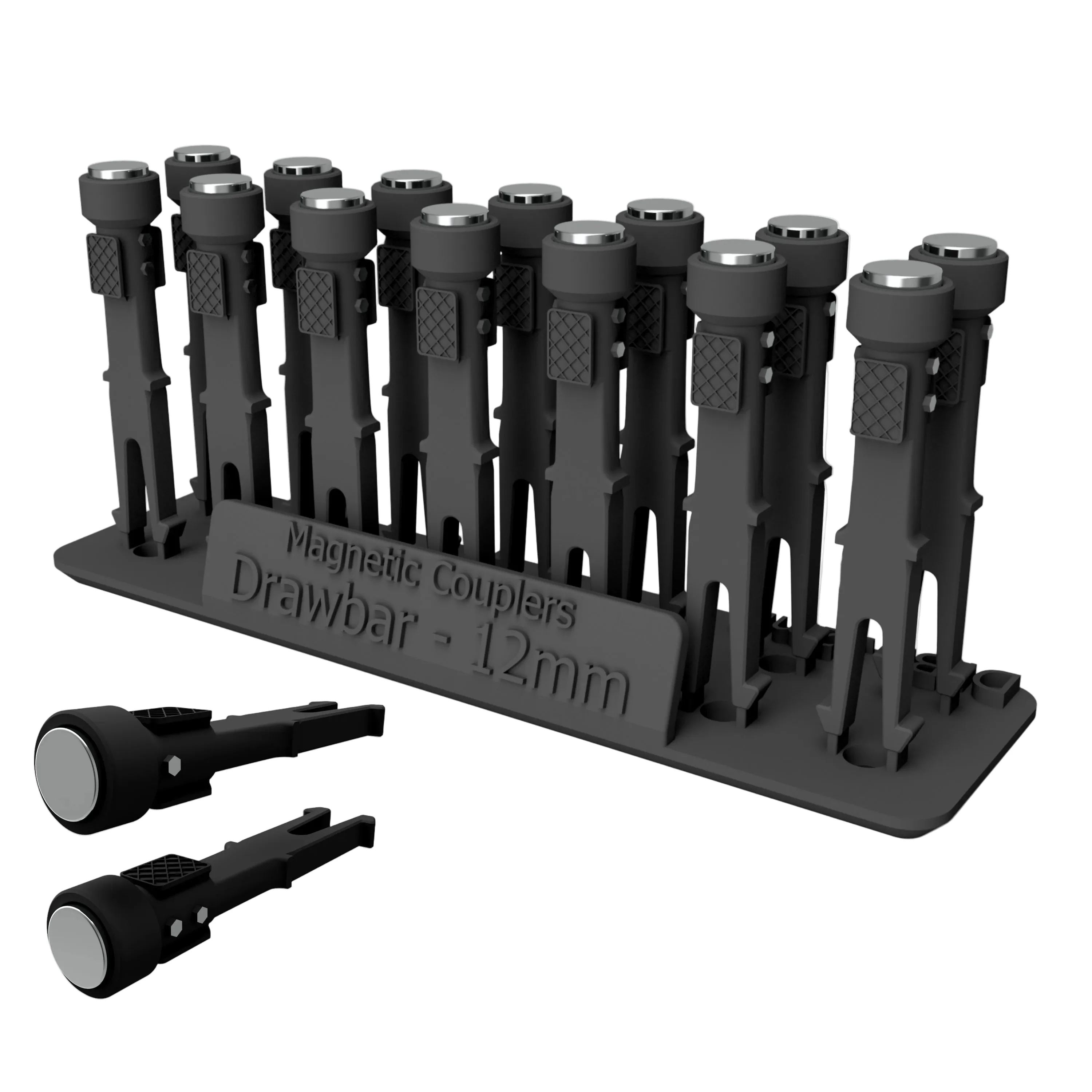 RRM179 OO Gauge Magnetic Couplings - 12mm Drawbar (14 Pack)