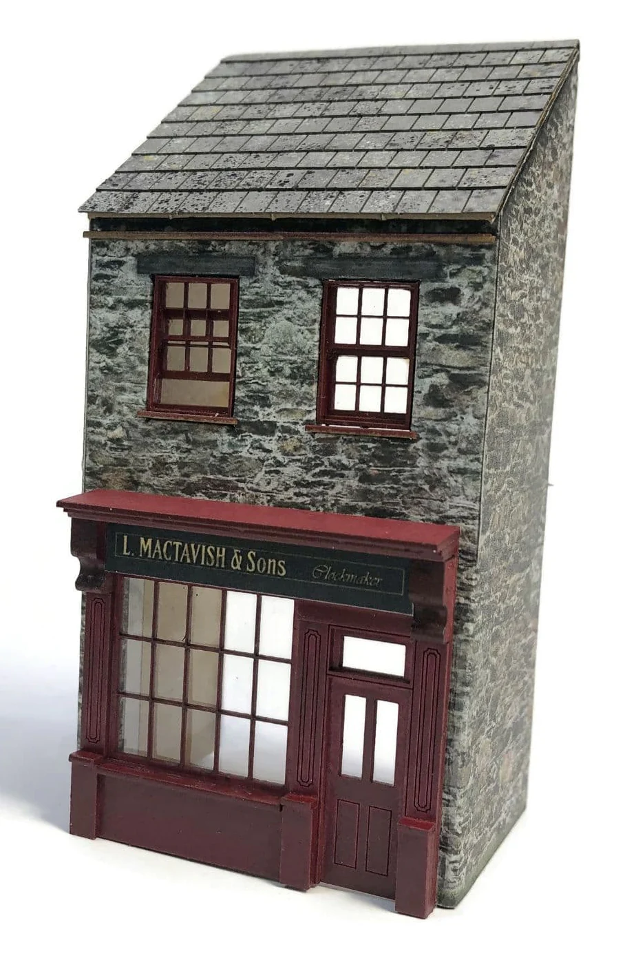 OO Low Relief Period Terraced Shop (Right Side Door) Model Kit - Image 2
