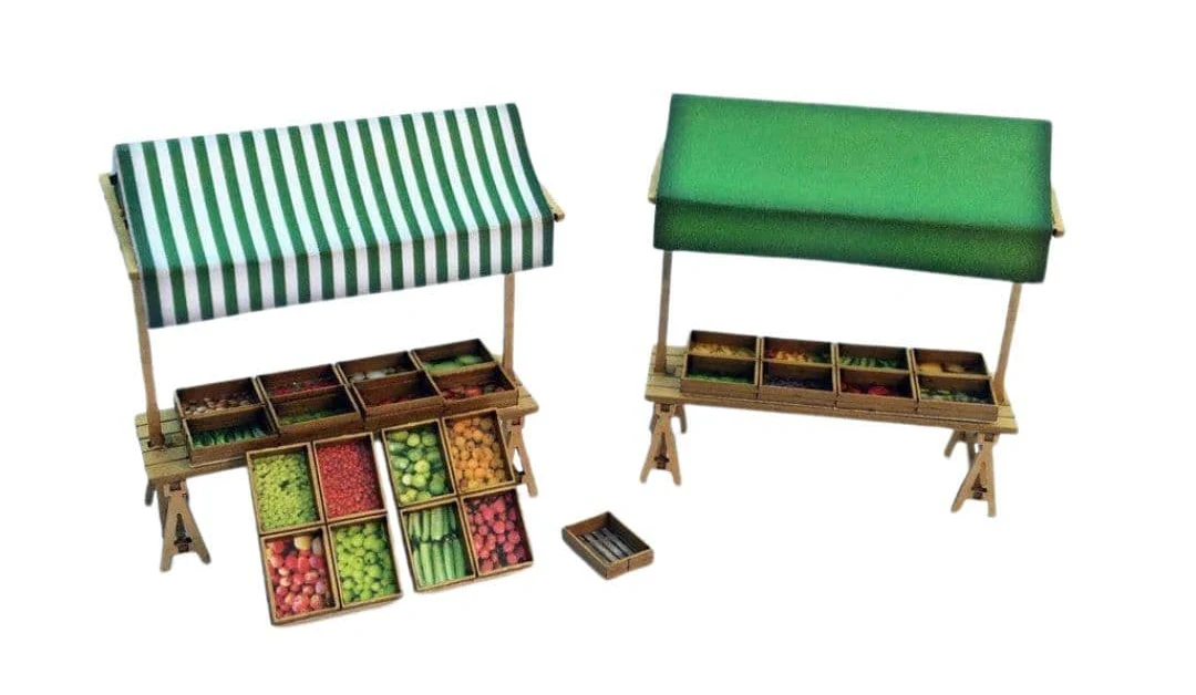 Market Stalls (Pack of 4) Model Kit - Image 3