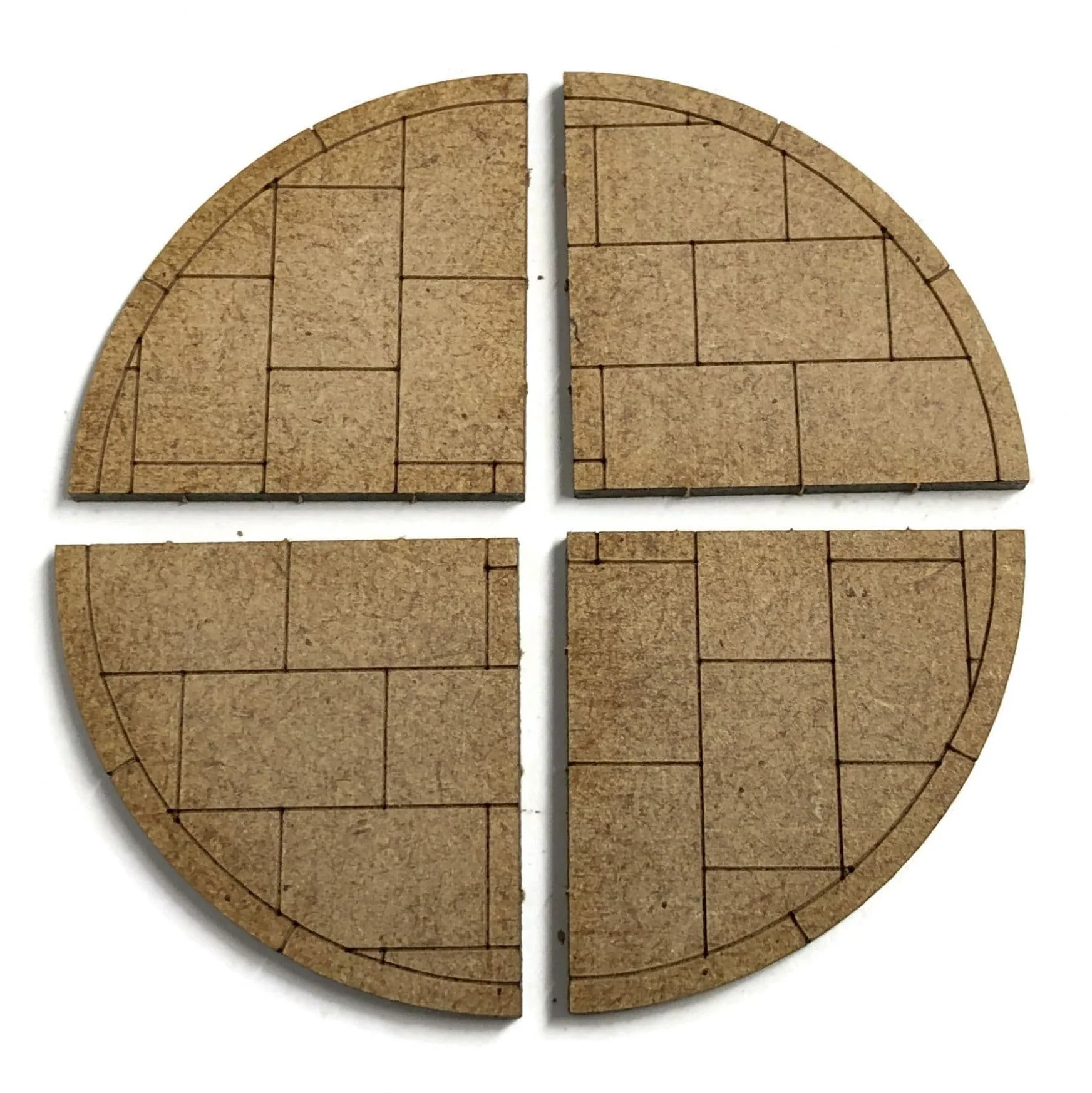 Laser Cut MDF 90 Degree Pavement Corners Model Kit