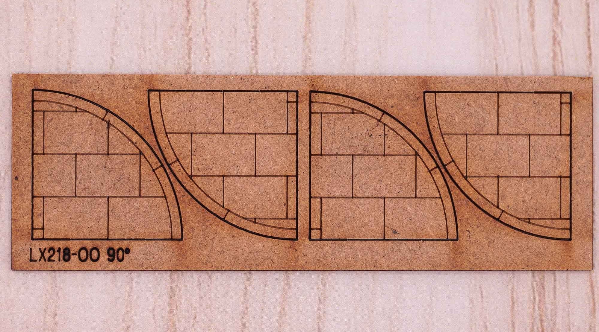 Laser Cut MDF 90 Degree Pavement Corners Model Kit - Image 2