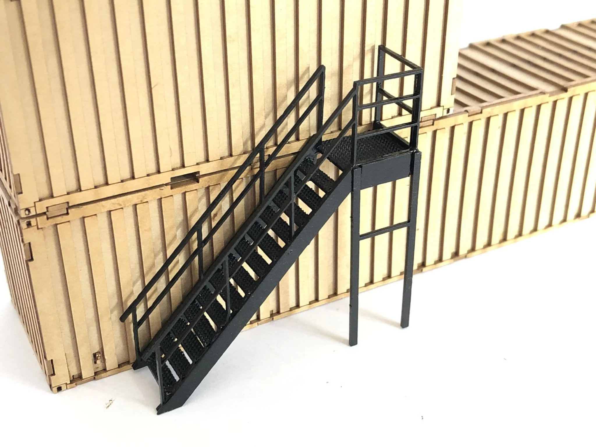 Laser Cut Steel Staircase / Fire Escape Model Kit - Image 2