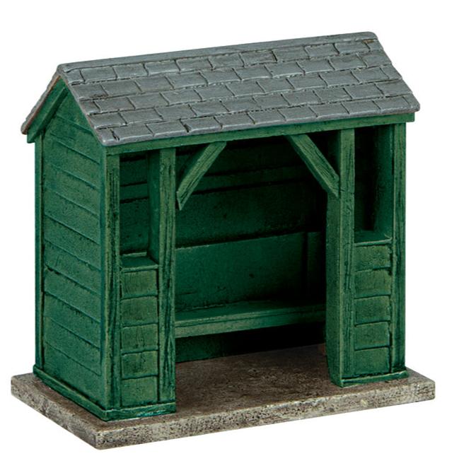 44-0539G Wooden Bus Stop Green