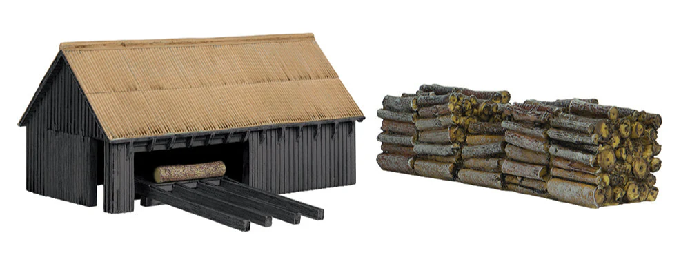 44-1008A Sawmill and Woodpile Black