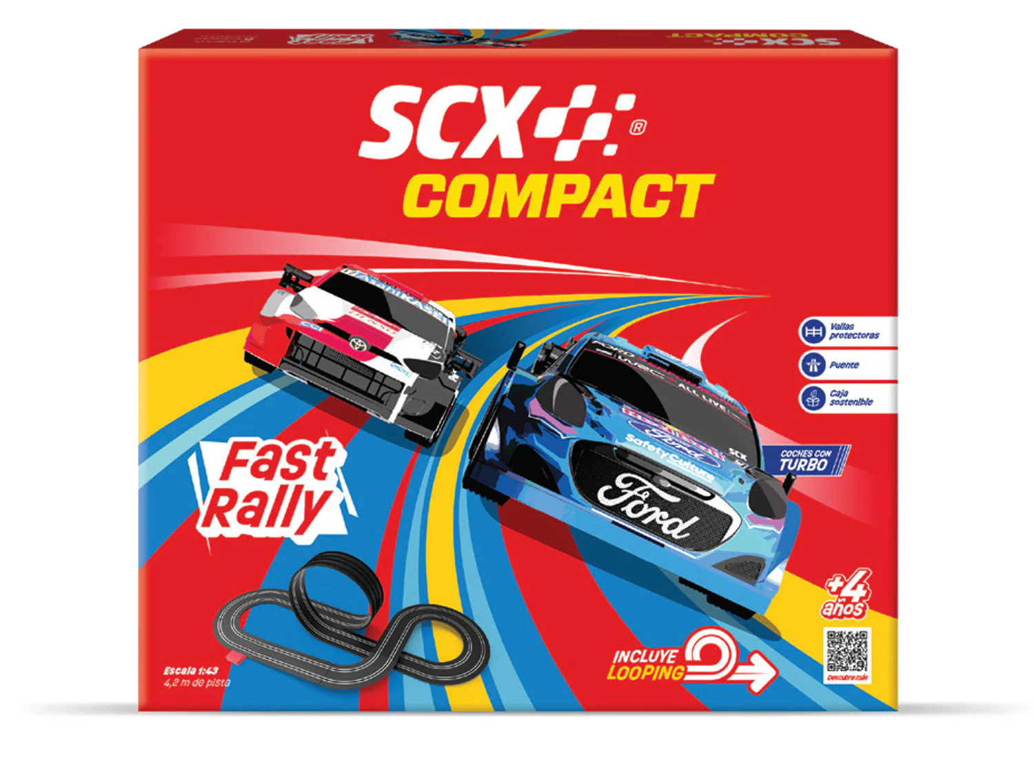 SCXE10598 Compact 1:43 Fast Rally 4.2m Race Set