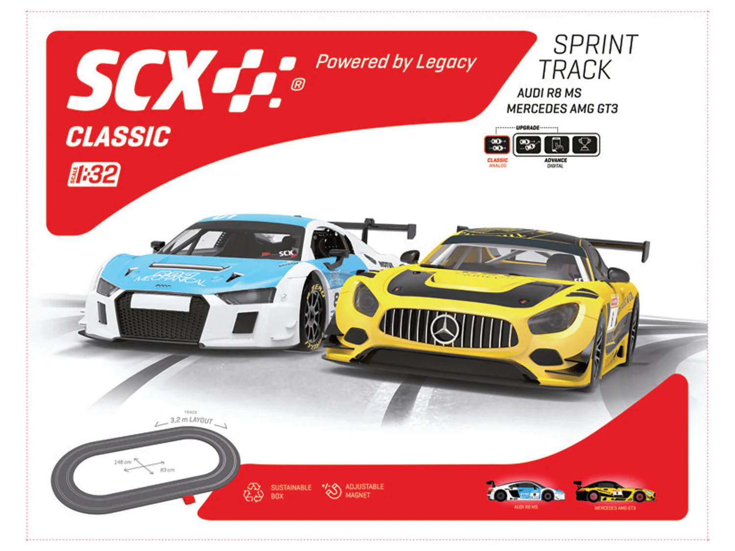SCXU10586 Sprint Track 3.32m Race Set