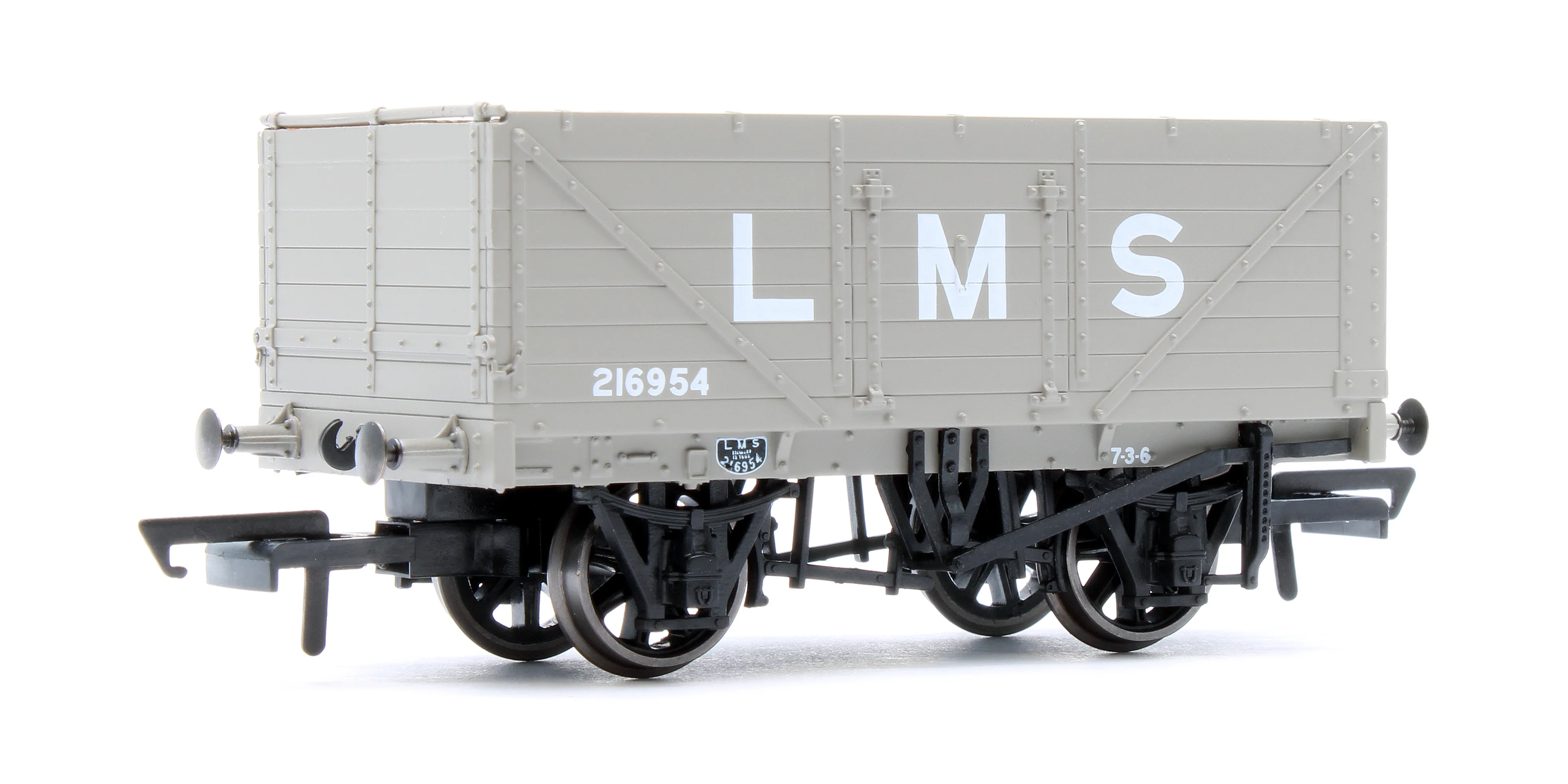 Set of 4 7 Plank Wagons LMS 216954 - Image 3