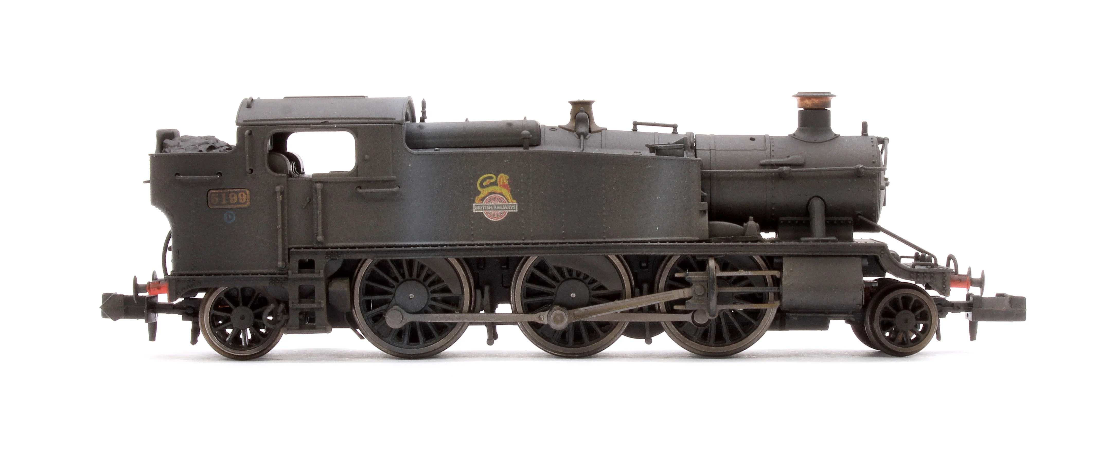 S2103-04W Custom Weathered Class 5101 Large Prairie British Railways BR Black (Early Crest) 2-6-2 Tank Locomotive No.5199 - Image 6