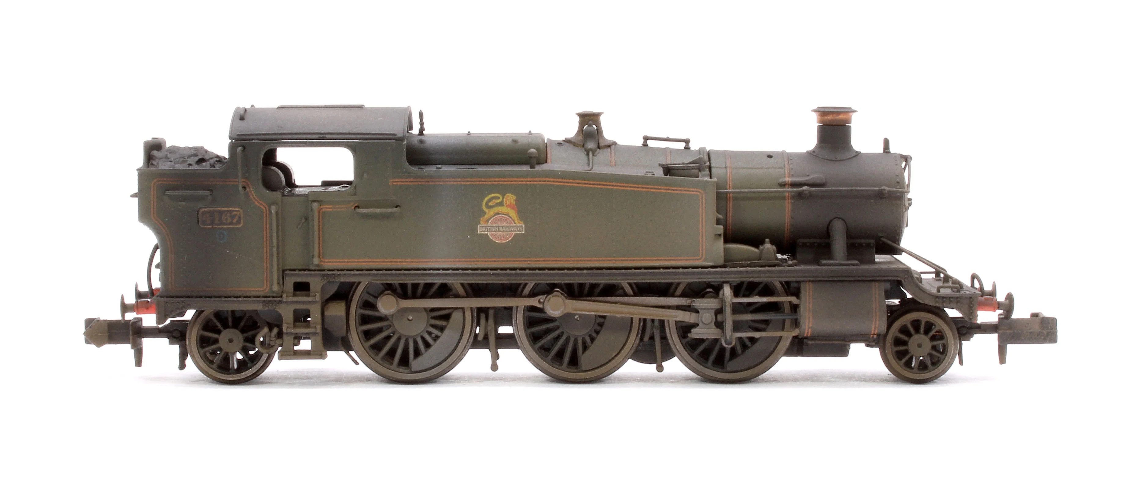 Custom Weathered Class 5101 Large Prairie British Railways BR Lined Green (Early Crest) 2-6-2 Tank Locomotive No.4167 - Image 6