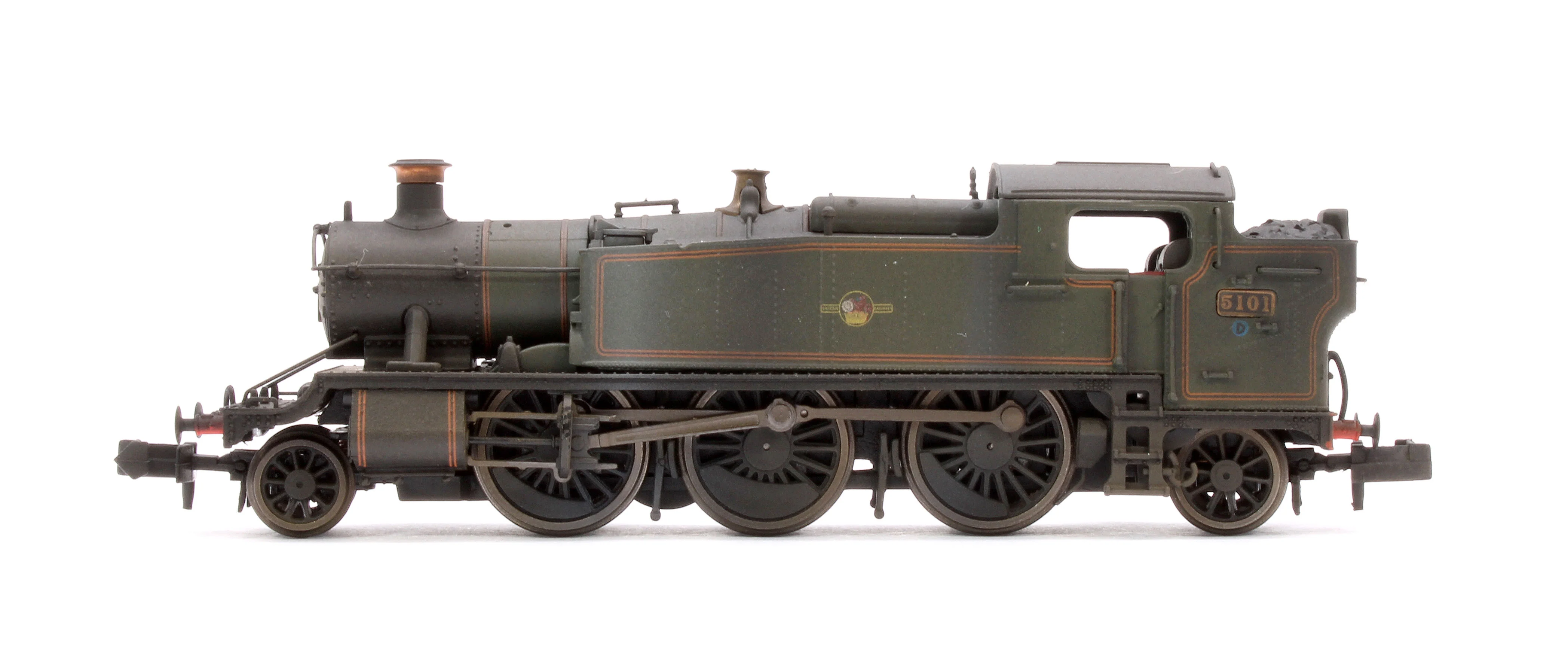 S2103-07W Custom Weathered Class 5101 Large Prairie British Railways BR Lined Green (Late Crest) 2-6-2 Tank Locomotive No.5101 - Image 5
