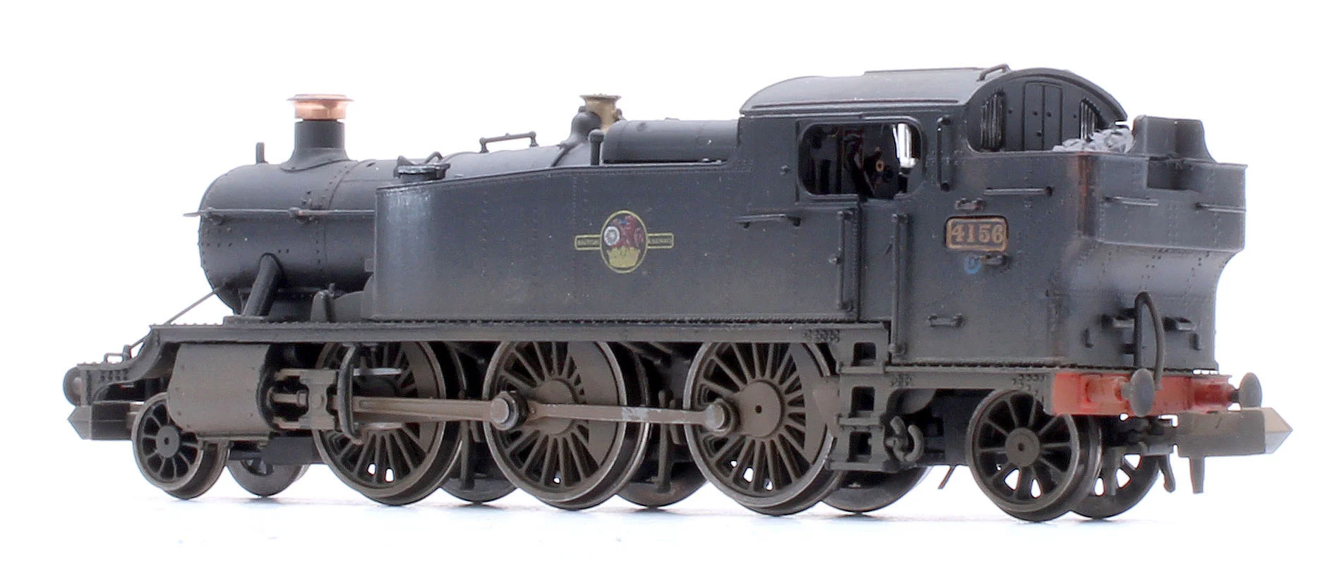 Custom Weathered Class 5101 Large Prairie British Railways BR Black (Late Crest) 2-6-2 Tank Locomotive No.4156 - Image 3