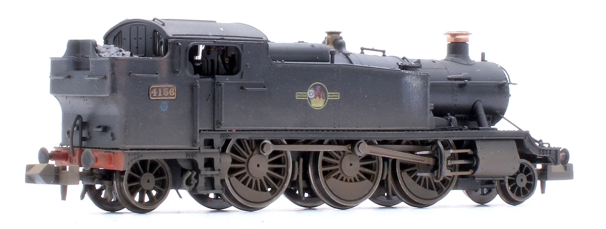 Custom Weathered Class 5101 Large Prairie British Railways BR Black (Late Crest) 2-6-2 Tank Locomotive No.4156 - Image 4