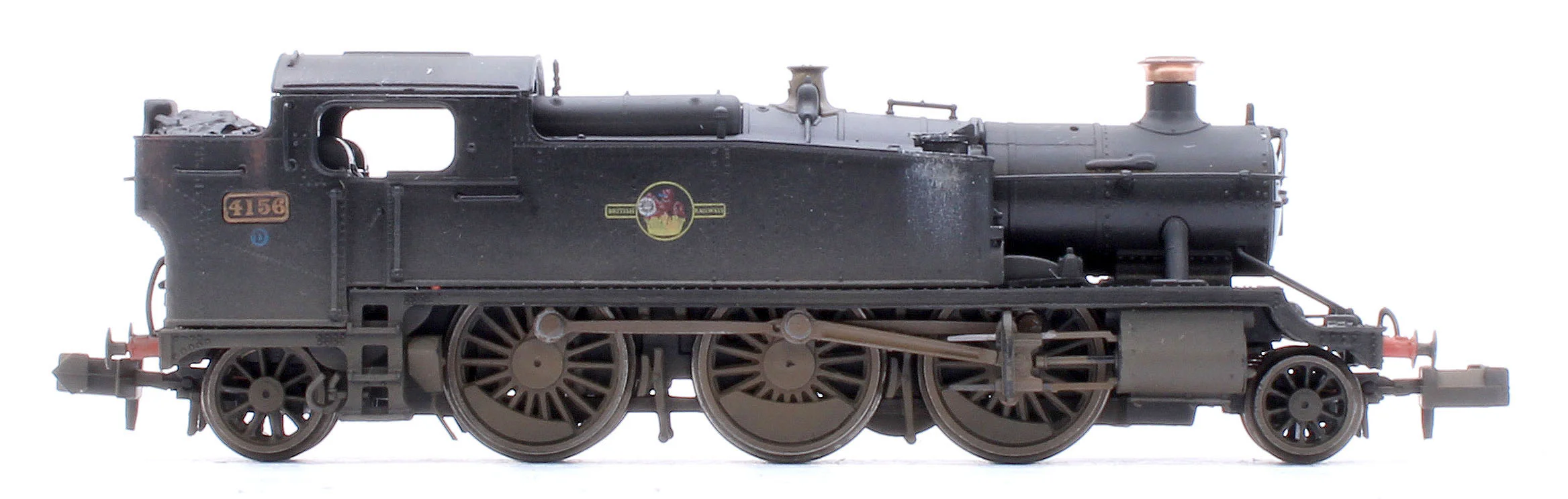 Custom Weathered Class 5101 Large Prairie British Railways BR Black (Late Crest) 2-6-2 Tank Locomotive No.4156 - Image 5
