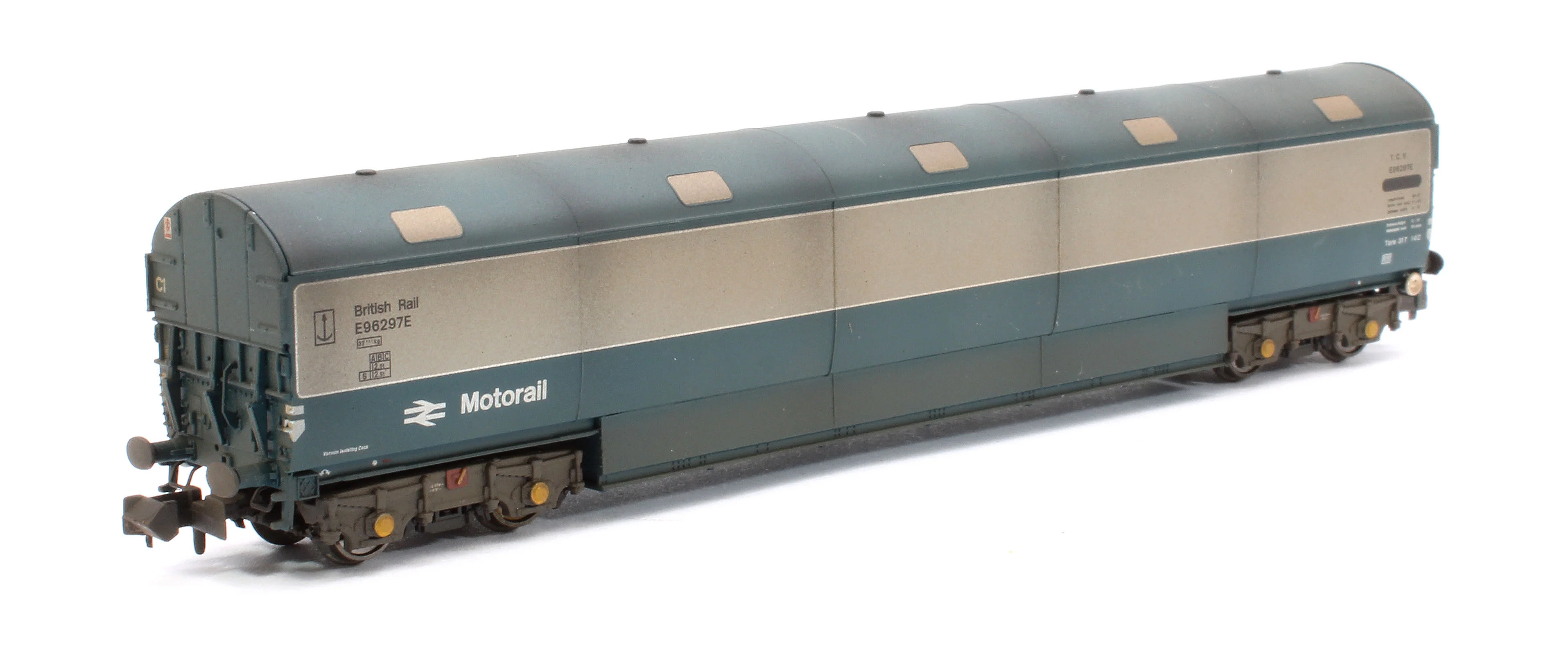 Custom Weathered Newton Chambers Car Transporter BR Motorail BR Blue/Grey TCV E96290/297/298E - Pack 1 - Image 4