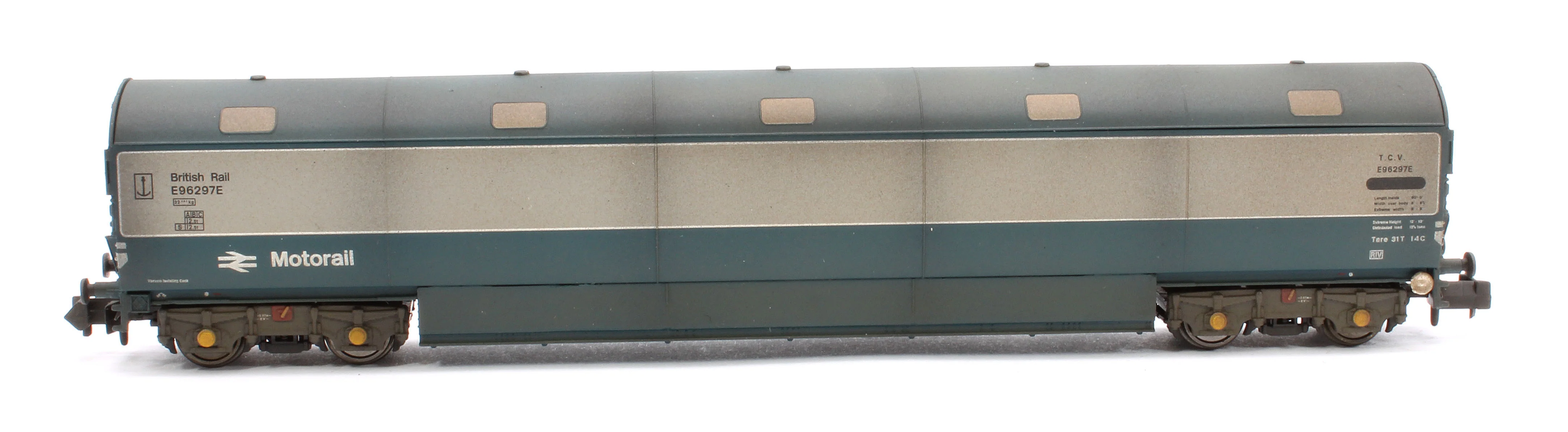 Custom Weathered Newton Chambers Car Transporter BR Motorail BR Blue/Grey TCV E96290/297/298E - Pack 1 - Image 5